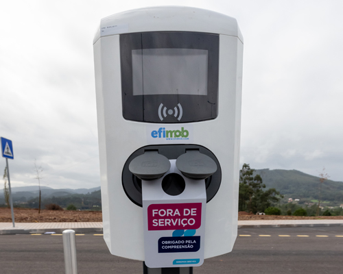 Área de serviço de Alvaiázere: o carregador era tão novo e fresco que estava “fora de serviço”.